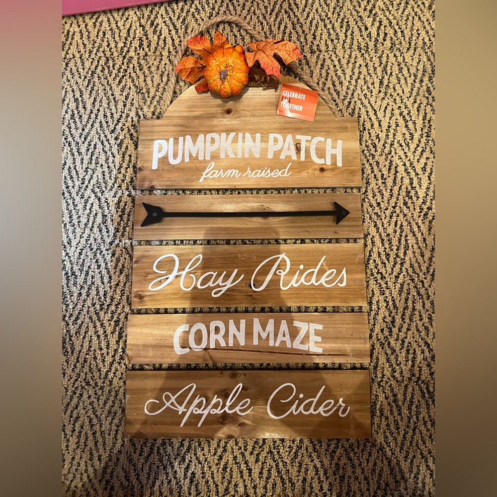 Fall hanging sign